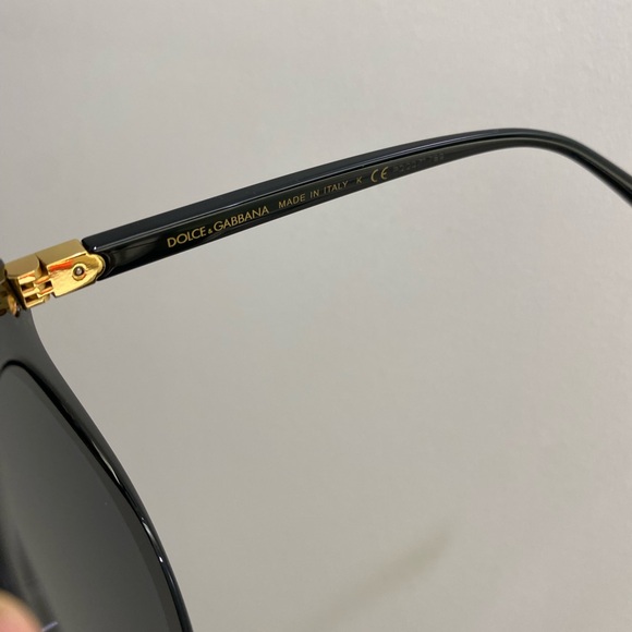 Dolce & Gabbana- Cat Eye Sunglasses 52mm. Solid: Black/Grey-Made in Italy. - Picture 4 of 12